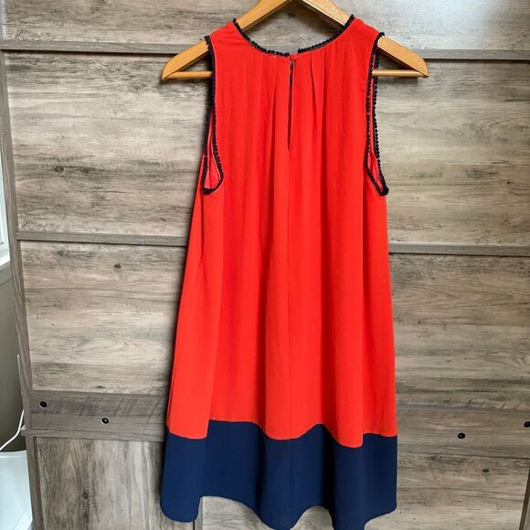 umgee Orange Blue Sleeveless Dress Women's S Excellent Preworn Condition - Picture 2 of 11